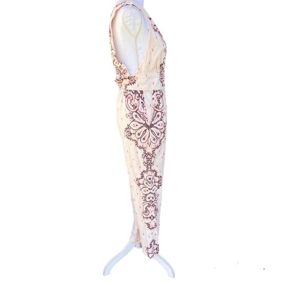 Free People Setting Sun V-neck Jumpsuit Size XS - Picture 5 of 11
